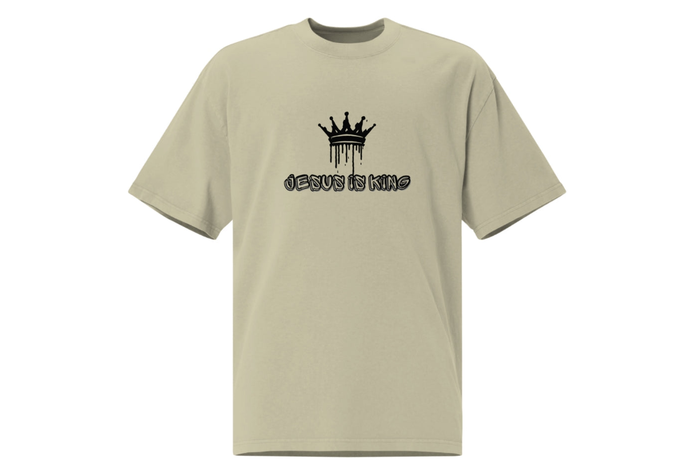 Jesus Is King Oversized faded t-shirt