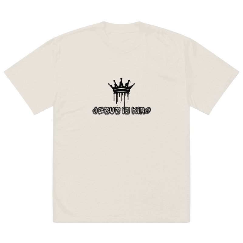 Jesus Is King Oversized faded t-shirt